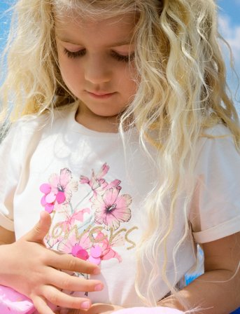 Minymo T-Shirt Ss Aop - White - 116