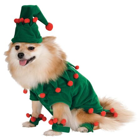 Hund juldräkter Set Pet Elf Outfit Rollspelskläder Set Hundtillbehör