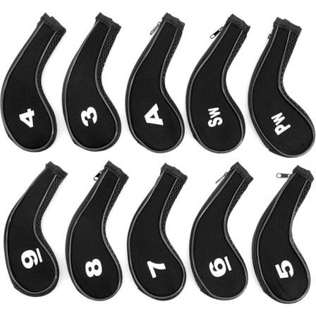 Golfkølleovertræk, 10 stk. Golfkølle Hovedbeskyttelse Golfkølle Beskyttende Overtræk med Nummer Trykt
