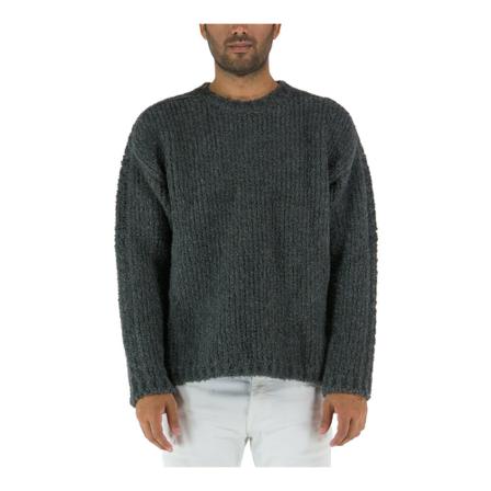 Off White, Round-neck Knitwear Grijs, Heren, Maat:M