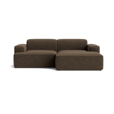 Madrid Chaiselong Sofa, Højrevendt, Anthology Brun, Bred Chaiselong & Dybt Sæde, 240x101x73cm - Perfekt Flyder Sofa