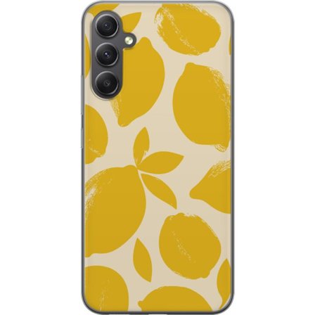 Kompatibelt Mobilskal till Samsung Samsung Galaxy A15 5G Citrontryck citroner gula citrusfrukt köksmönster sommar design tapet retro stil färsk ins