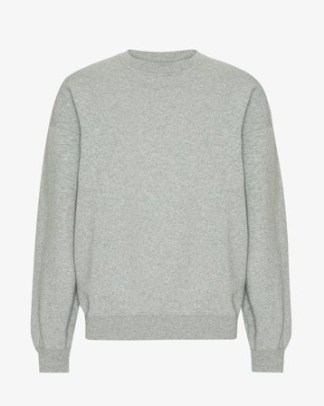 Organic Oversized Crew - Heather Grey