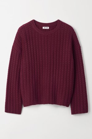 Soft Goat - Chunky Crewneck - M - Bordeaux