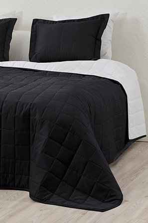 Jotex - Tagesdecke, Doppelbettgröße 260 x 260 Cm Schwarz/Weiß - MATILDA - Kaufe Tagesdecken bei Jotex