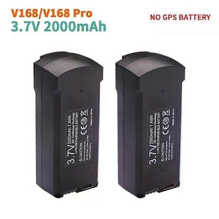 con 7.4V 3000mAh Original V168 GPS Drone Batteri RC Quadcopter 3.7V 2000mAh V168 Pro Max Ekstra Batteri Drone Dele Tilbehør