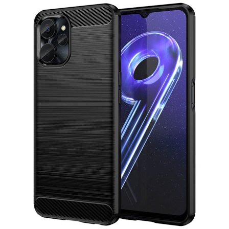 Carbon-etui til Realme 10 5G / Realme 9i 5G Fleksibel silikone Carbon Cover Sort
