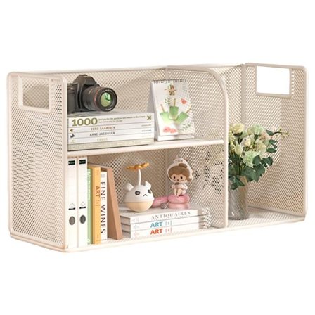 Flerlags hylle stativ Multipurpose metallnett skrivebord filorganisatorer