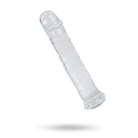 22cm Realistic Dildo - Clear - Vuxen.se - Handsfree dildo med sugpropp