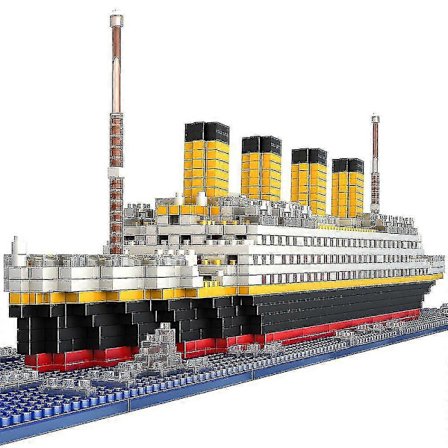 1860 Bitar Titanic Kryssningsfartyg Modell Byggsats Mini Block DIY Diamantblock Pedagogisk Leksak För Barn Och Vuxna[YATOY]