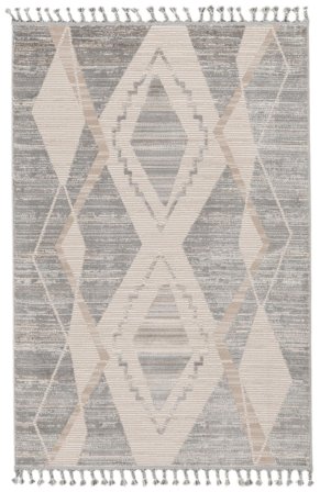 Nena 160X230 Grijs/Beige Decoratieve Rand Vloerkleed