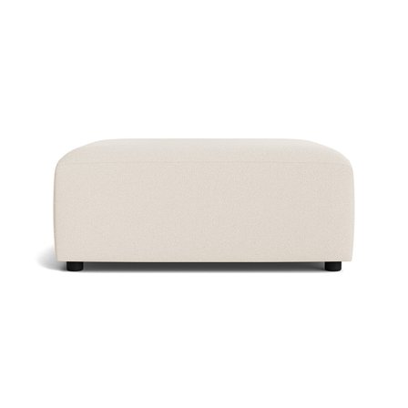 Como Pouf Hocker in Loop Creme, elegantes Design passend zur Como-Serie, bequemer Polsterhocker mit Loop-Struktur, 42cm Höhe, zeitloser Stil