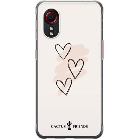 Yhteensopiva Puhelinkuori Samsung Samsung Galaxy Xcover 5 Cactus and Friends - Soft Romance Sketch