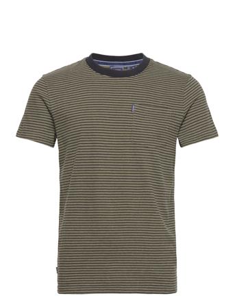 Vle Stripe Tee Green Superdry
