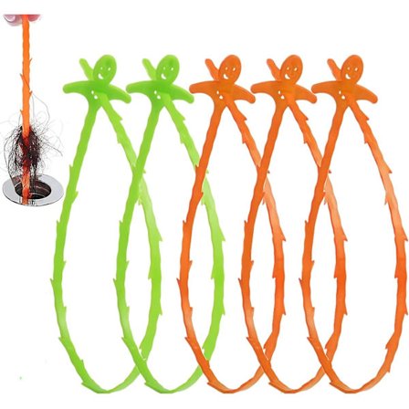 Avloppsrensningsverktyg, 5-pack 20 tum avloppsslang, plastslang för hår, för avlopp, kök, handfat badrum