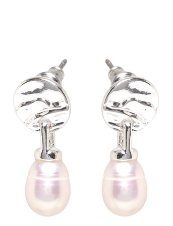 Heat Freshwater Pearl Earrings Silver-Plated Silver Pilgrim