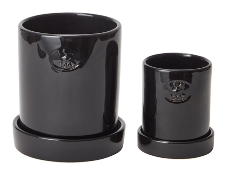 Lexington Terracotta Potte Svart H18