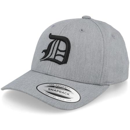 Kiddo Cap - Kids D Letter 3d Heather Grey Adjustable Adjustable Grey Cap - @ Hatstore