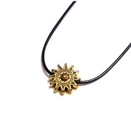 Halsband Guldpläterad Sol