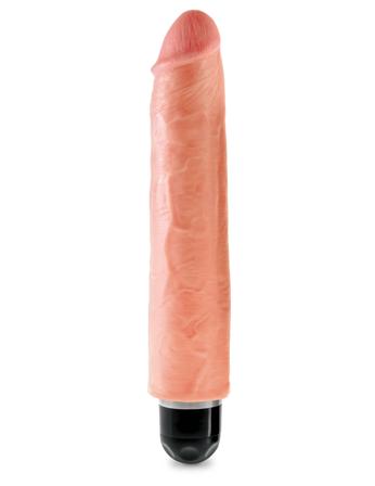 Stiffy Värisevä Dildo 25 Cm - Vaalea - King Cock