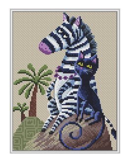 Broderikit Billede Uventede venner - Collection D'Art