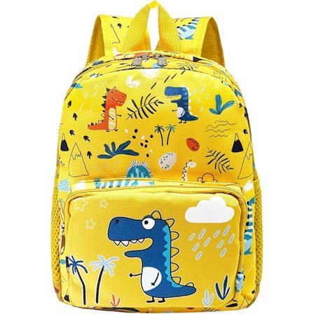 Barn Småbørn Førskole Rejserygsæk Sød Tegneserie Skoletaske Rygsæk Bogtaske Gul Dinosaur
