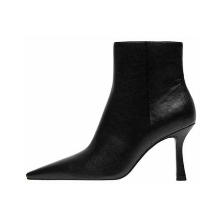 Mango Heel Zipped Støvler Sort, Dame, Størrelse: 39 EU