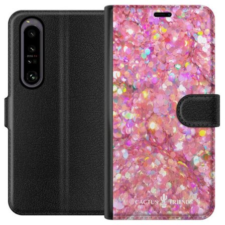 Yhteensopiva Lompakkokotelo Sony Sony Xperia 1 IV Cactus and Friends – PinkGlitter
