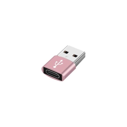 Högkvalitativ USB-C till USB Adapter - Metallic Rosa