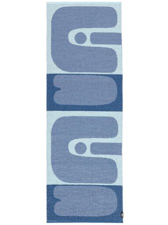 Washable Indoor/Outdoor Rug Blobber Blue Runner Small