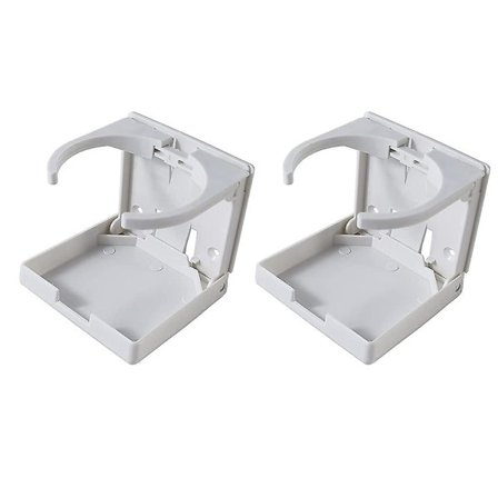 2 stk. Justerbar Sammenleggbar Drikkeholder Universal Bilkoppflaskeholder for Marinebåt Campingvogn Bil