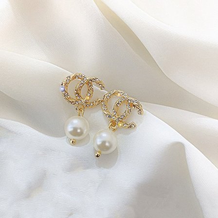 Modeøreringe smykker perle sten chen øreringe guld