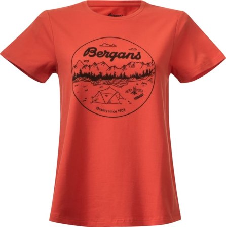 Bergans Women's Graphic Tee Women short-sleeved sweaters Orange M