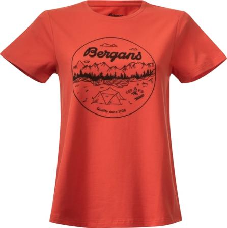 Bergans Women's Graphic Tee Women short-sleeved sweaters Orange L