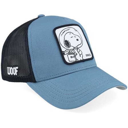 Capslab - Blå trucker Keps - Peanuts Snoopy Blue/Black Trucker @ Hatstore