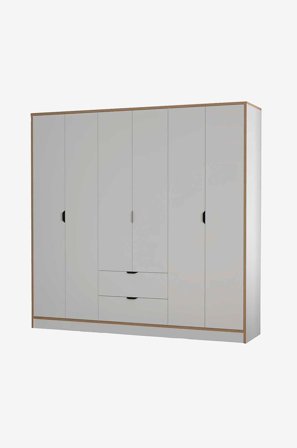 Hanah Home - Garderob Arel 6 Doors - Vit - Garderober - Från Homeroom