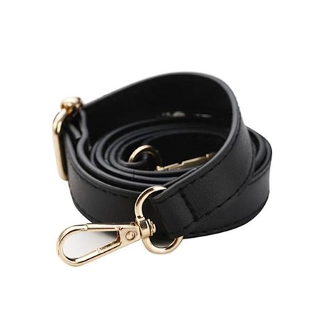 130 cm lærreim håndveske belter SVART