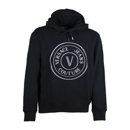 Versace Jeans Couture, Hoodie Czarny, Mężczyzna, Rozmiar: L