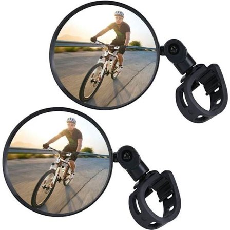 Cykel Speglar 2-pack Justerbara 360° Roterbara Vidvinkel HD Nylon Resin Cykelspeglar för 15-35mm Styre