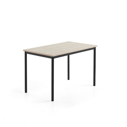Desk SONITUS PLUS, 1200x700x760 mm, noise reducing ash high pressure laminate, anthracite