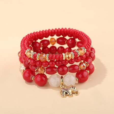 1PCS Bohemian Bead Bracelet, Ladies Multilayer Stackable Bea