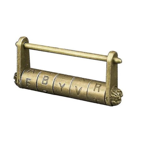 Antik bronze retro kombinationslås 5 bogstaver adgangskode hængelås til kuffertboks