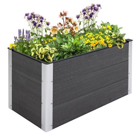 Rootz Plantekasse - Urtepotte - Blomsterkasse - WPC/Aluminium - 100 x 50 x 50 cm