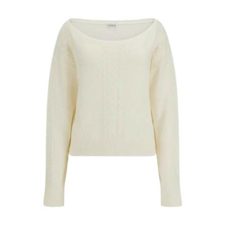 Guess, Round-neck Knitwear Wit, Dames, Maat:M