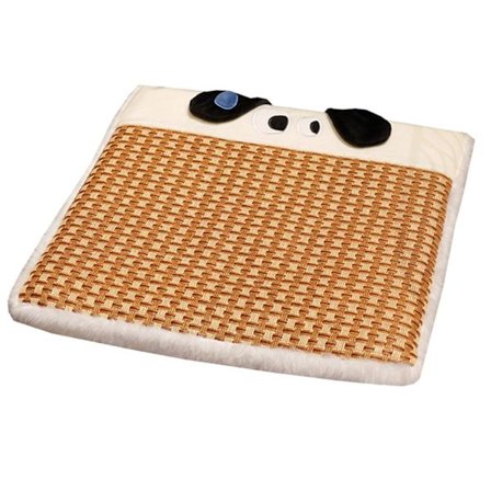 Sommarstolsdyna Mjuk Andningsbar Cartoon Stolskyld Kylplatta med Halkskydd Botten för Kontor Bil Valp