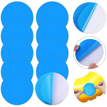 10 stk. selvklæbende PVC-lapper til reparation af swimmingpools under vandet (runde)