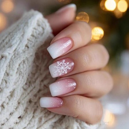 Snöflinga Lösnaglar Julparty Långvariga Säkra för Känslig Hud