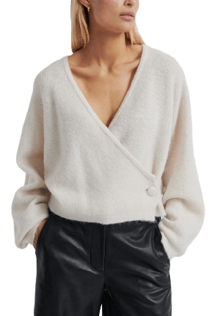 Second Female Gabby Wrap Knit Tröjor Dam Beige XL