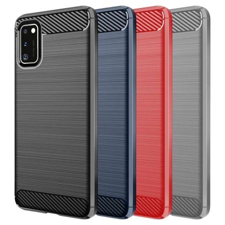 Stöttåligt Armor Carbon Tpu-skal Samsung A41 - Fler Färger Röd