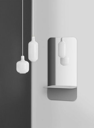 Amp taklampe small Ø14 - hvit/hvit